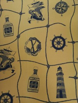 Υφάσματα με ναυτικά και θαλασσινά σχέδια Κίτρινο 4438