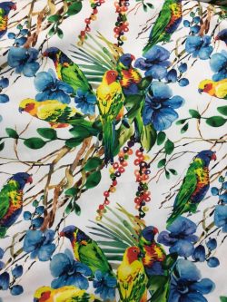 Καραβόπανο με Ψηφιακή Εκτύπωση Παπαγάλοι 7408