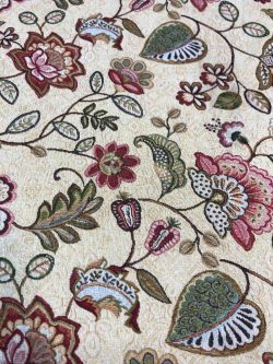 Στόφα Φλοράλ Μπεζ Φόντο 12485