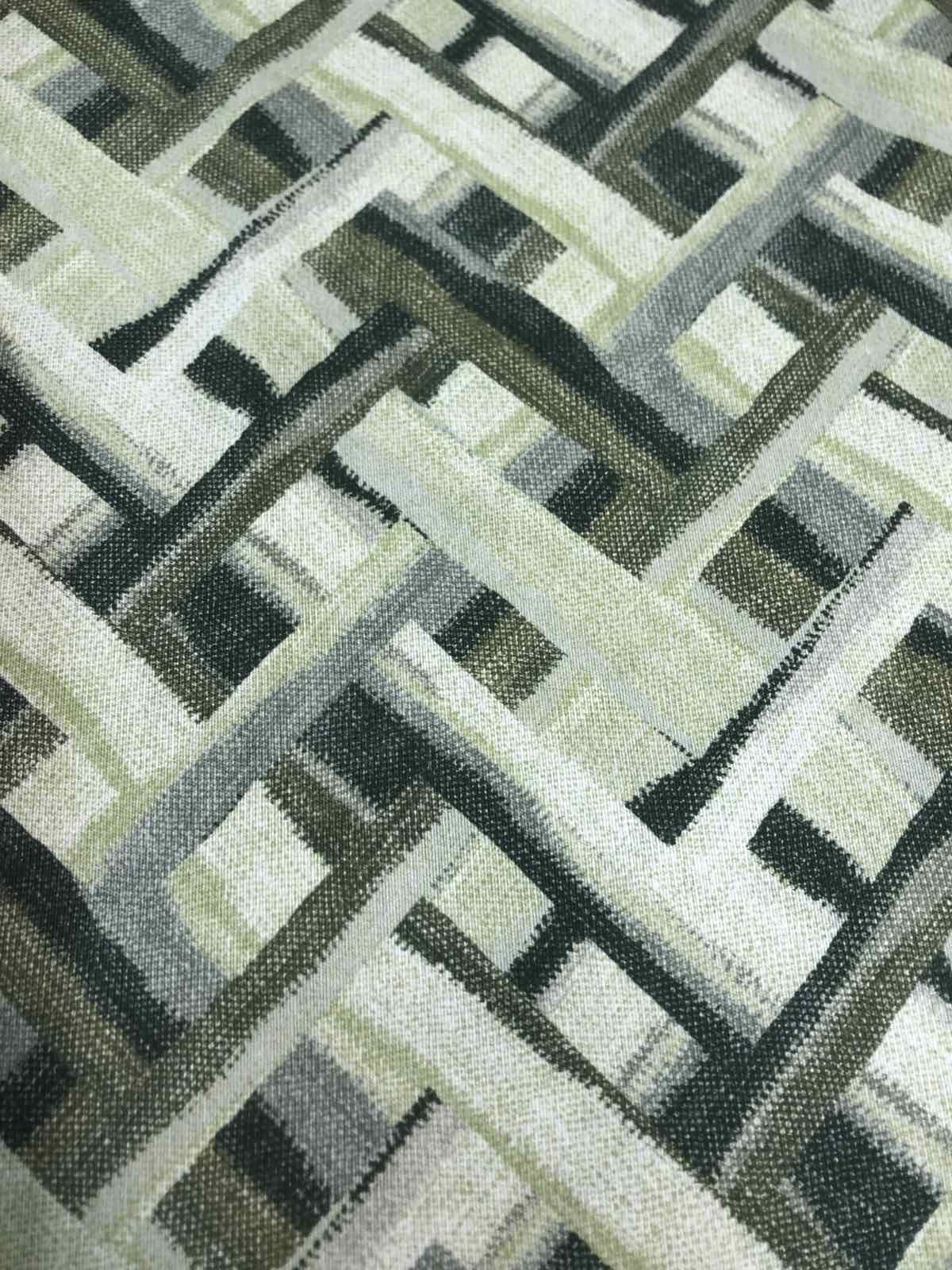 Λονέτα Γεωμετρικό Κυπαρισσί Ελιά Πράσινο Ανοιχτό 12883