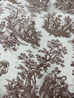 Ύφασμα φανέλα Ετουάλ Μπεζ-Καφέ 14941