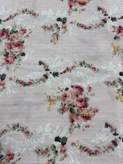 Ύφασμα φανέλα Φλοράλ Ροζ Παλ 14933